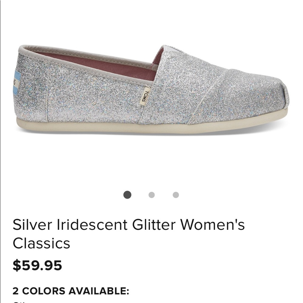 Silver Glitter Toms!